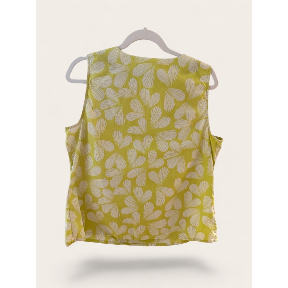 "Citrus Shell Siren" Boden Shell Print Sleeveless Cotton Top Coquette Aesthetic - Picture 4 of 10